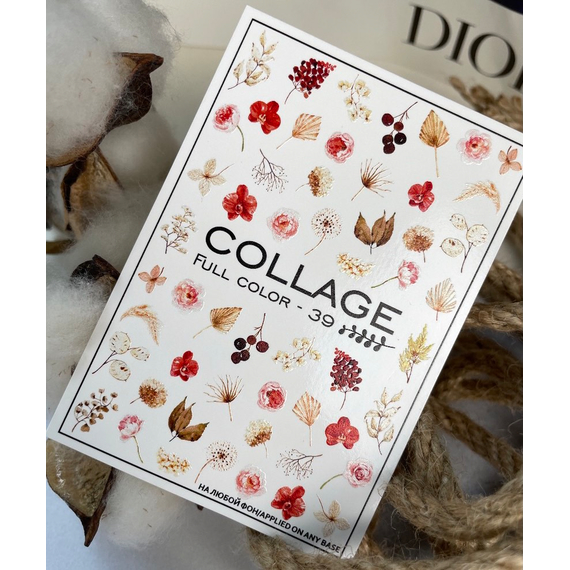 Слайдер дизайн Collage 39 цветы, веточки