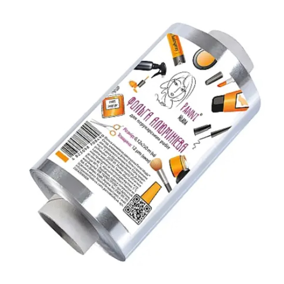 Фольга алюминиевая Monaco для парикмахерских работ 0,12*250 м