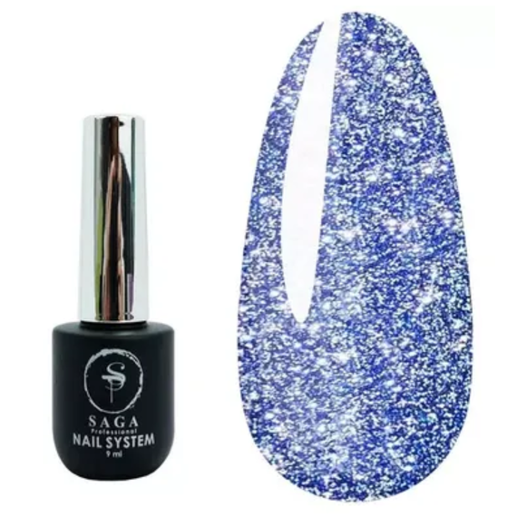 Гель-лак SAGA Fiery №11 светоотражающий, 9 мл, Цвет: Синий