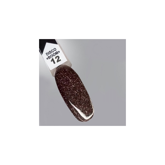Гель-лак OXXI DISCO Boom №12, коричневый 10 мл