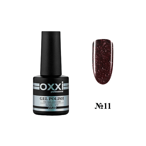 Гель лак OXXI DISCO Boom №11 бордо 10 мл, изображение 2
