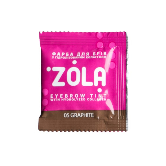 Фарба для брів ZOLA №05 Graphite з коллагеном в саше 5 мл