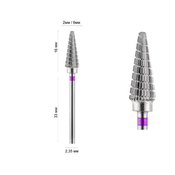 Насадка твердосплавная фреза DLX 60 V конус 16003