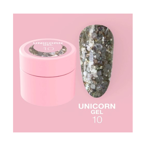 Гель-глитер Luna Unicorn Gel №10, 5 мл