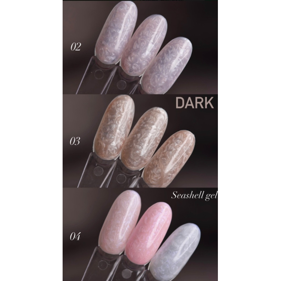 Гель для дизайна Dark Seashell Gel №03 перламутровый, 4 мл, изображение 3