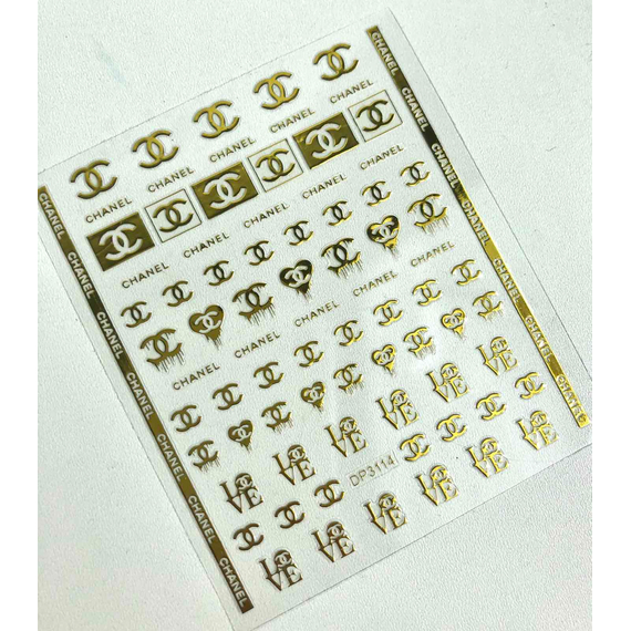 Наклейки для дизайна ногтей DP 3114 Chanel