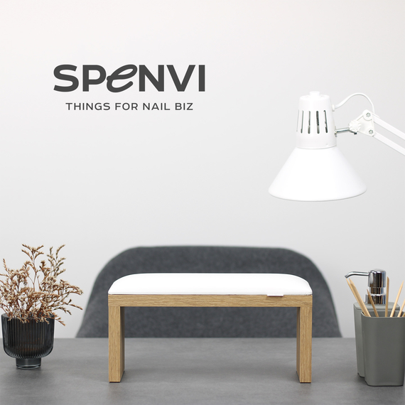 Підлокітник на коричневих ніжках White Білий, зображення 3