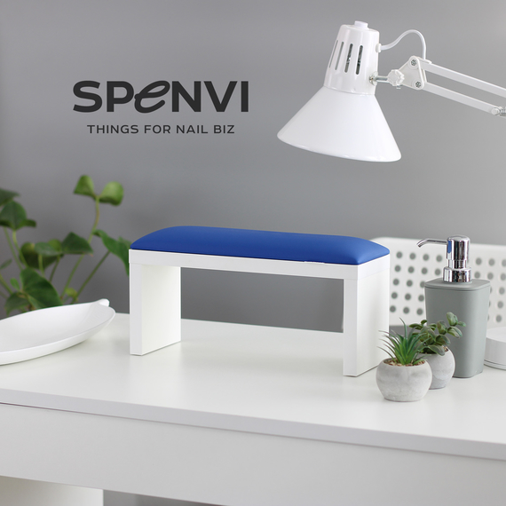 Подлокотник на белых ножках Blue electrician Синий электрик, изображение 3