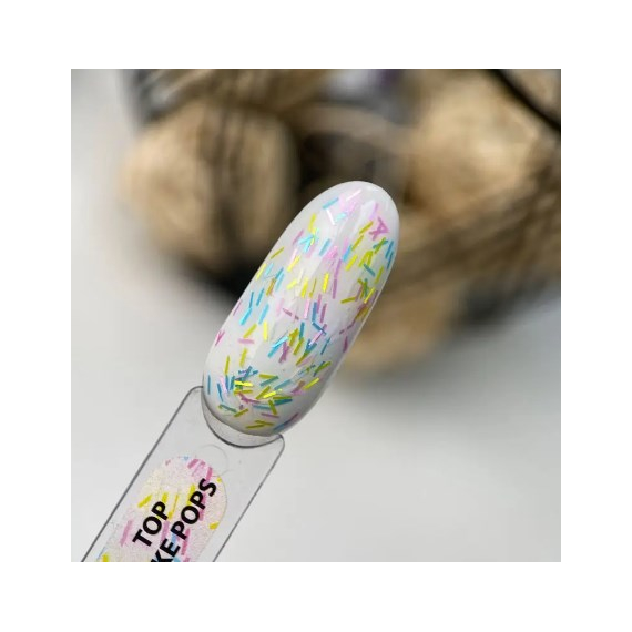 Top for gel polish ART Top Cake Pops with colored sticks, 10 ml, 2 image