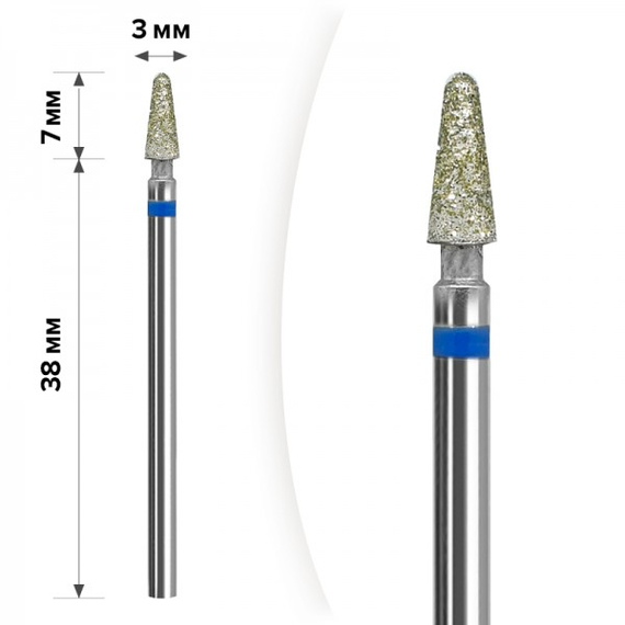 Насадка фреза алмазна D 30 B конус закруглений 002