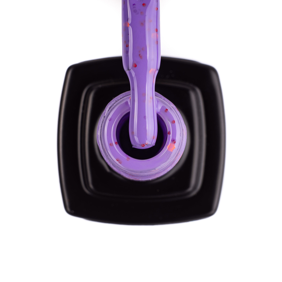 Гель лак Kira Nails Yoghurt Boom №12 чорничне морозиво з неоновими блискітками, 6 мл, зображення 2