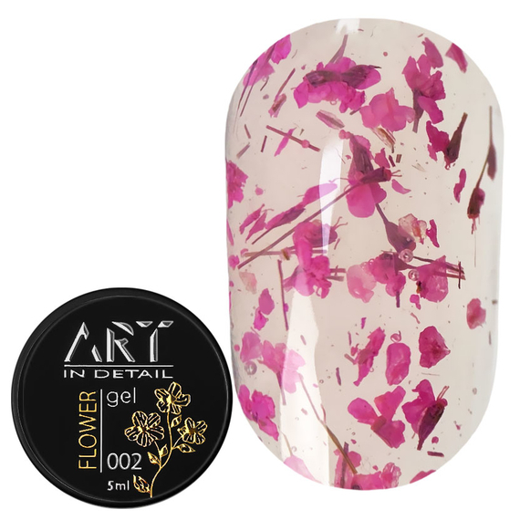 Gel with dried flowers ART Flower Gel No. 02, 5 ml