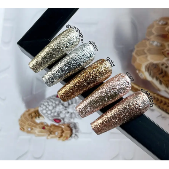 Жидкая фольга GaMa Platinum Silver серебряная, 5 г, изображение 3