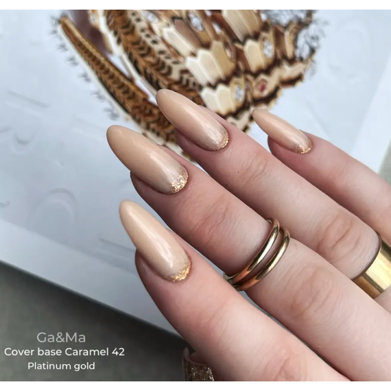 Жидкая фольга GaMa Platinum Gold золотая, 5 г, изображение 2