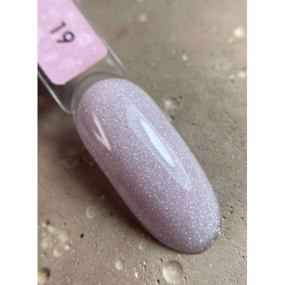 База для ногтей DARK PRO base №19, черная тара, молочно-розовая с шиммером, 15 мл, Обьем: 10 мл