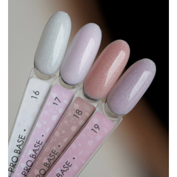 База для ногтей DARK PRO base №19, черная тара, молочно-розовая с шиммером, 15 мл, Обьем: 10 мл, изображение 2