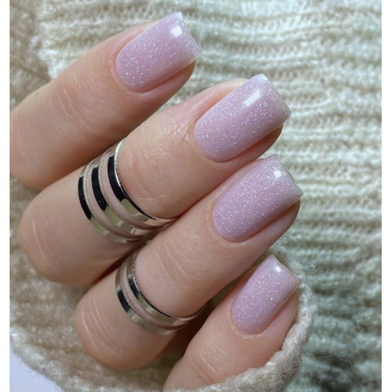 База для ногтей DARK PRO base №19, черная тара, молочно-розовая с шиммером, 15 мл, Обьем: 10 мл, изображение 3