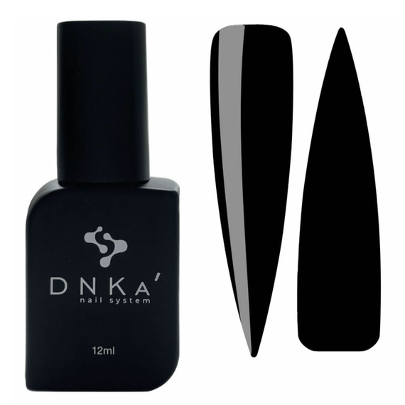 Гель лак для ногтей DNKA Ultra Black черный, 12 мл