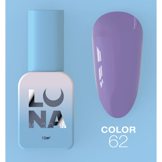 Gel polish Luna Color No. 62 light purple, 8 ml