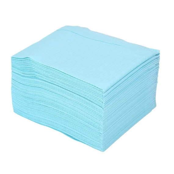 Салфетки ламинированные 125 шт голубые трехслойные