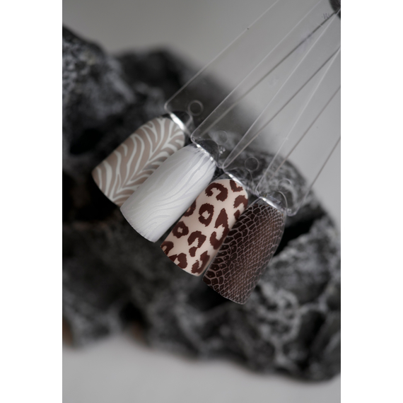 Лак для стемпинга DARK №42 светло-серый, с липким слоем, 8 мл, Цвет: Серый, изображение 2