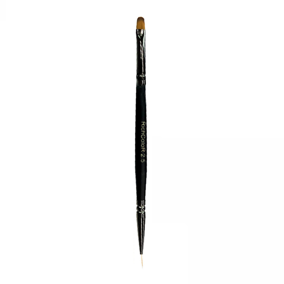 Кисть двухсторонняя Richcolor 2.5 гель 8мм/лайнер 11мм