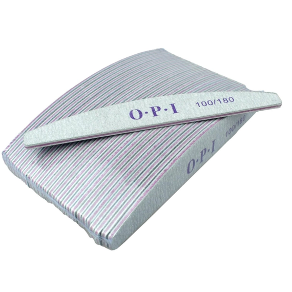 Набір пилок для нігтів OPI 100/180 півмісяць 25 шт