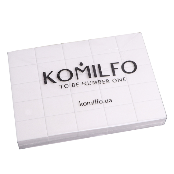 Набір шліфувальників для нігтів Komilfo 32/25/12 мм білий 120/120 50 шт