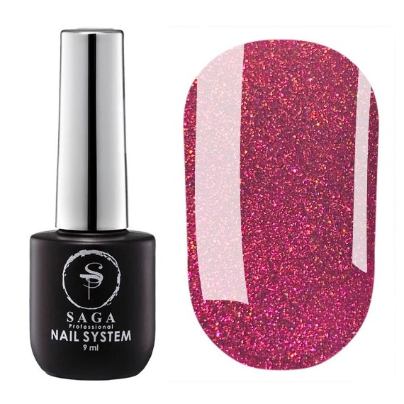 Гель-лак Saga WILD CAT Кошачий Глаз №04 розовый с желтым 10 мл
