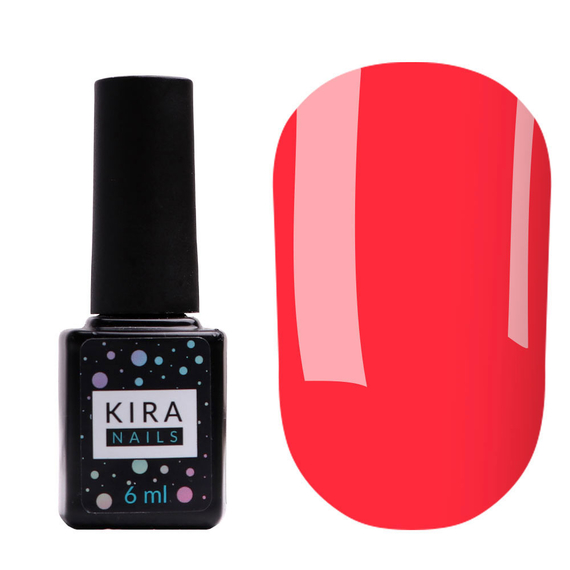 Гель-лак Kira Nails №051 яркий розово-коралловый эмаль, 6 мл