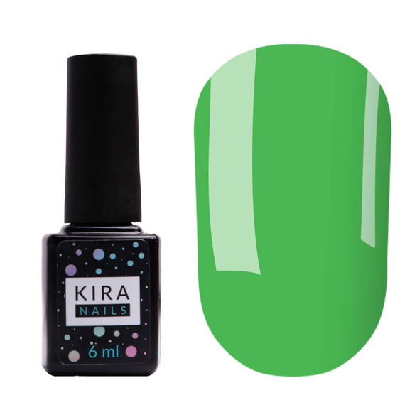 Gel polish Kira Nails #126 muted green enamel, 6 ml, Color: Green