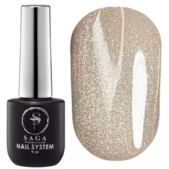 Гель-лак Saga GLOW CAT Кошачий Глаз №06 латте, 10 мл