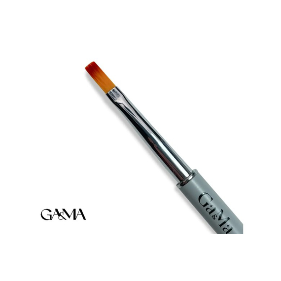 Кисть для геля GaMa плоская удлиненная, 11 мм.
