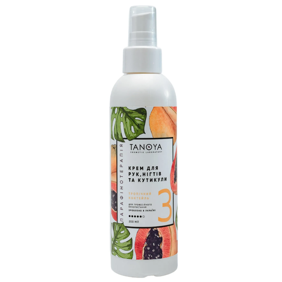 Cream for hands, nails and cuticles TANOYA tropical cocktail 200 ml, Volume: 200 ml