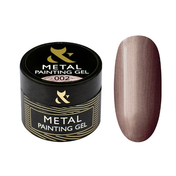 Гель краска FOX Metal painting gel №002 розовая, 5 мл