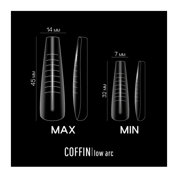 Верхние формы Adore Pro Nail Forms Coffin балерина, 120 шт, изображение 2