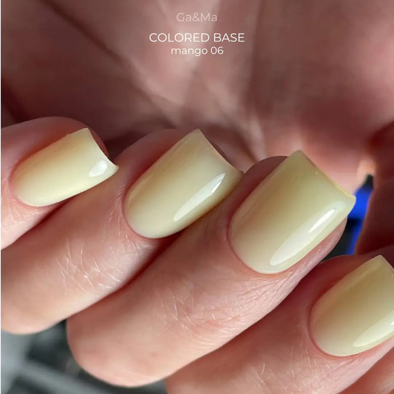 База кольорова GaMa Cover base Colored №06 Манго, жовта, 15 мл, Колір: Жовтий, зображення 4