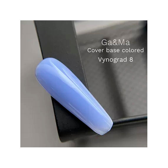 База кольорова GaMa Cover base Colored №08 Виноград, насичено-волошкова, 15 мл, Колір: Волошковий, зображення 2