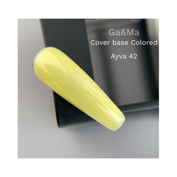 База цветная GaMa Cover base Colored №42 Айва, желтая, 15 мл, Цвет: Желтый, изображение 2