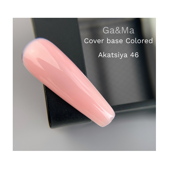 База цветная GaMa Cover base Colored №46 Акация, нежно-розовая, 15 мл, Цвет: Розовый, изображение 2