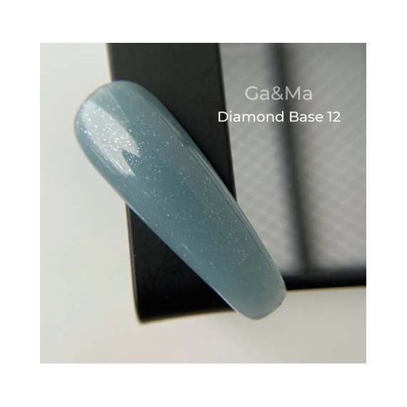 Камуфлирующая база GaMa Cover base Diamond №12, серо-голубая, 15 мл, Цвет: Голубой, изображение 2
