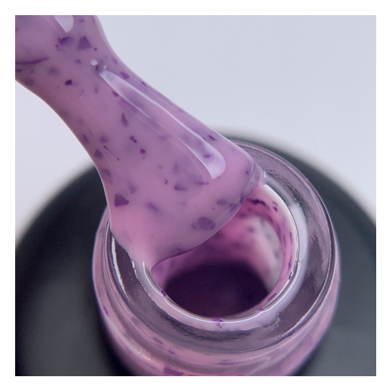 База для ногтей DARK Potal Base №12, молочно-фиолетовая с поталью, 15 мл, Цвет: Фиолетовый, изображение 2