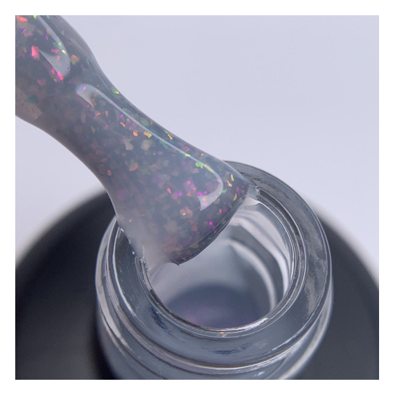 База для ногтей DARK Potal Base №25, молочная с поталью, 15 мл, Цвет: Молочный, изображение 4