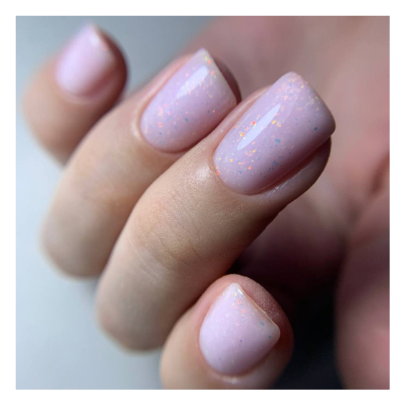 База для ногтей DARK Potal Base №30, розовая с поталью, 15 мл, Цвет: Розовый, изображение 2