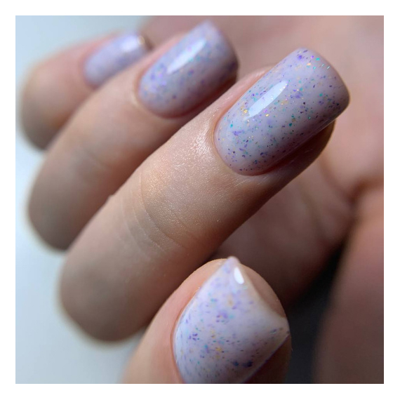 База для ногтей DARK Potal Base №33, белая с поталью, 15 мл, Цвет: Белый, изображение 4