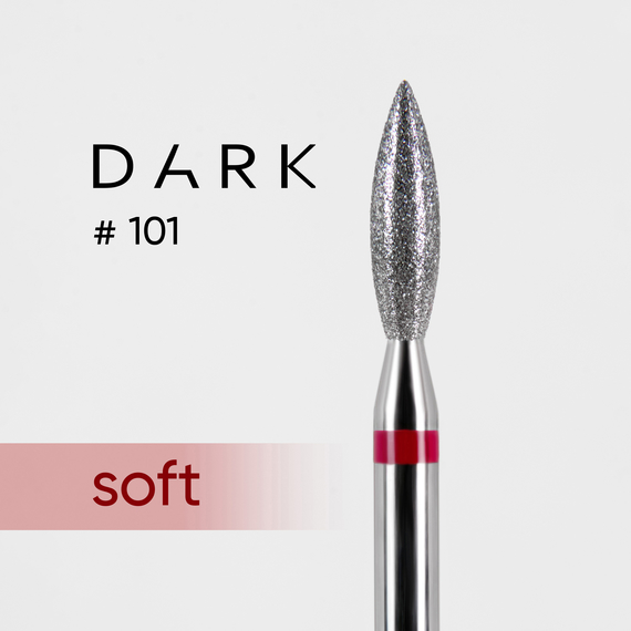 Насадка фреза алмазная DARK №101 пламя красное 024