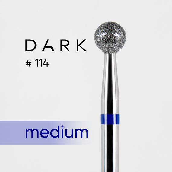 Насадка фреза алмазная DARK №114 шар синий 040
