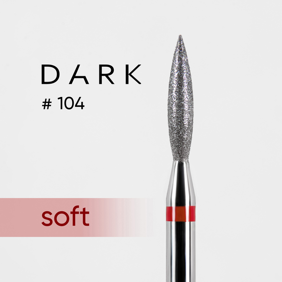 Насадка фреза алмазная DARK №104 красное пламя 021