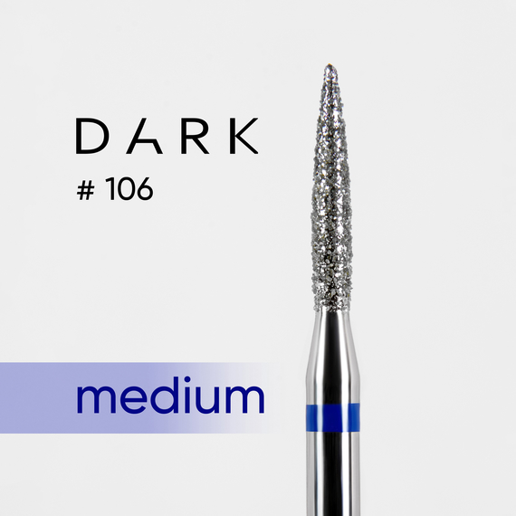 Насадка фреза алмазна DARK №106 полум`я синє 018