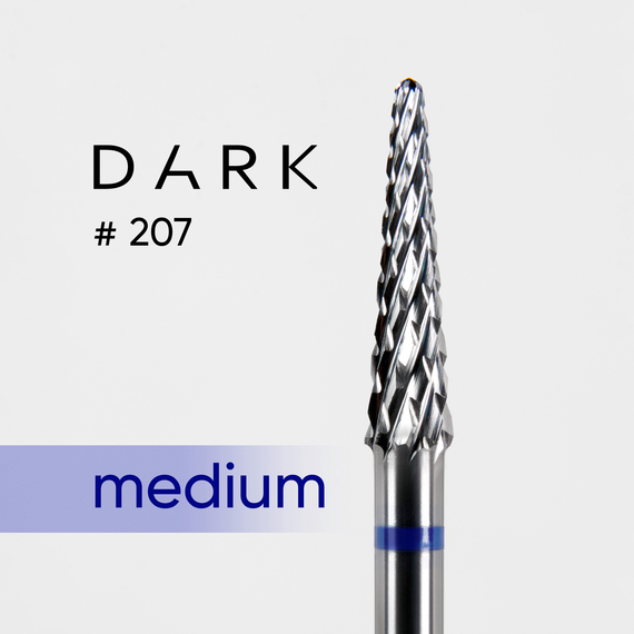 Насадка фреза конус твердосплавная DARK №207 синяя